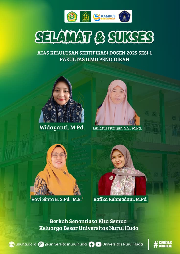 Selamat dan Sukses kepada Para Dosen Atas Kelulusan Sertifikasi Dosen 2025 Sesi 1 Fakultas Ilmu Pendidikan