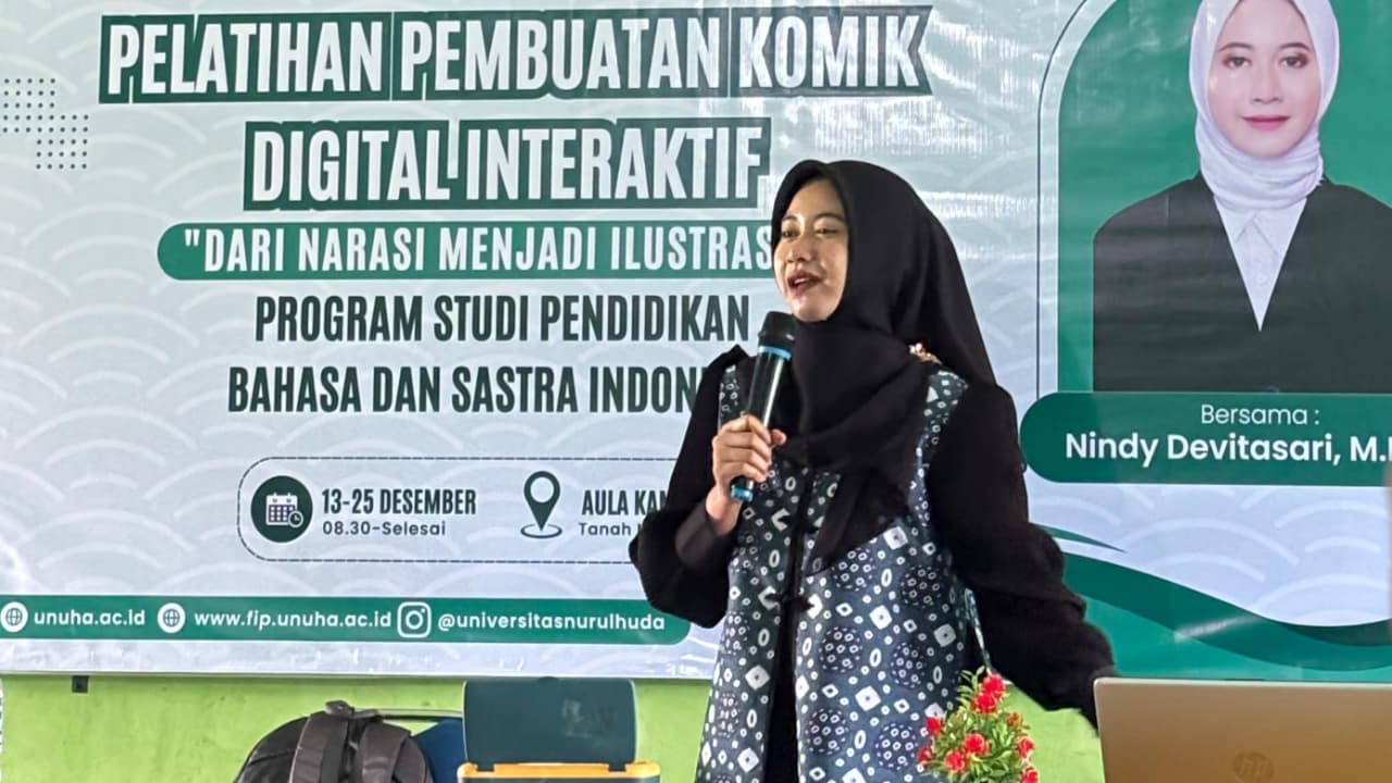 Dari Narasi Ke Ilustrasi, Mahasiswa PBSI Gelar Pelatihan Pembuatan Komik Digital Interaktif